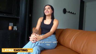 Shy 18yo Colombian Cutie Riding Huge Dick In Audition - upornia.com - Colombia